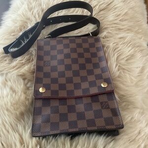 Louis Vuitton Damier Ebene Portobello Travel Shoulder Bag